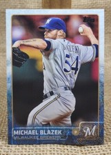 2015 Topps Update Series Michael Blazek Baseball Card US18 Brewers A3