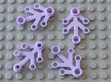4 x LEGO Lavender plant leave sheet ref 2423 / set 41075 41196 41072 41145 ...