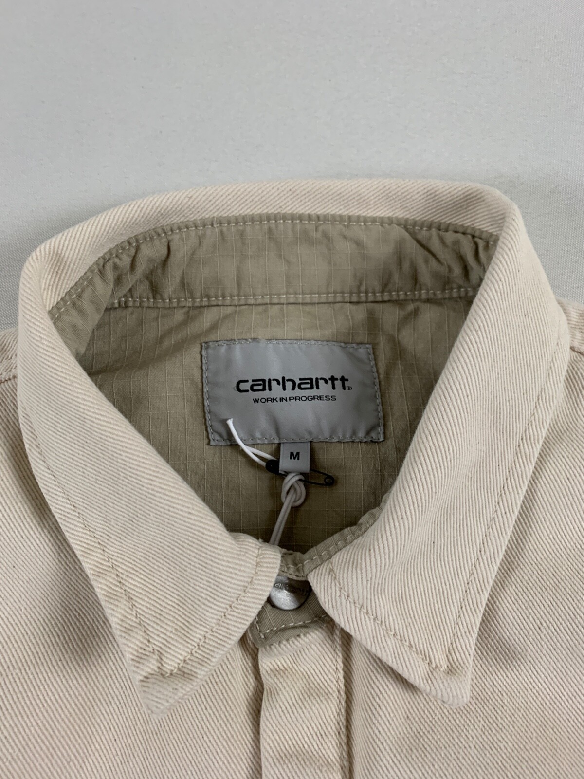 CARHARTT WIP MONTEREY SHIRT JACKET NATURAL STONE WASHED M NWT SOLD OUT LAST ONE image 3