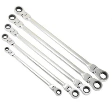 5pc MM Universal Flexible Head Double Box End Ratcheting Wrench Wrenches