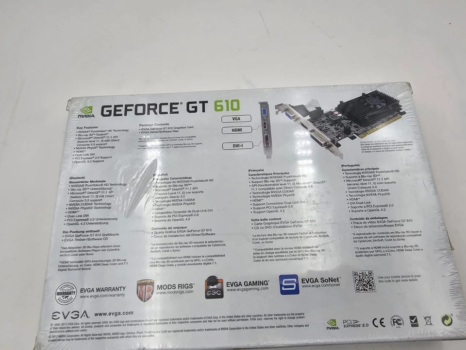 EVGA Nvidia GeForce GT 610 1GB Video Card | 01G-P3-2615-KR - Image 2 of 3