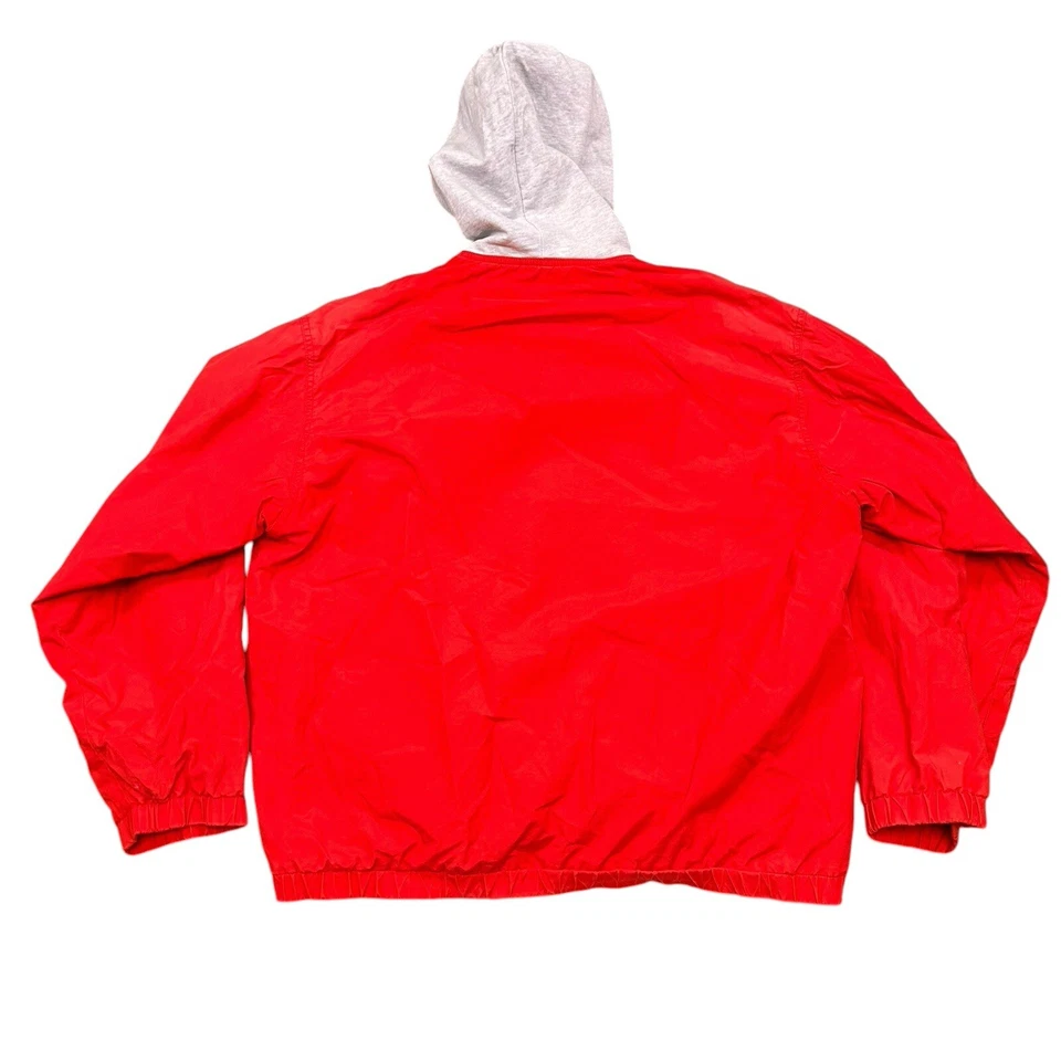 Vintage Eddie Bauer Jacket Mens Small Red Gray EBTEK Hooded Nylon Full Zip 90s - Image 2 of 4