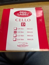 Red Label Cello D Single String 1/4 SS6123 6123 New Super Sensitive