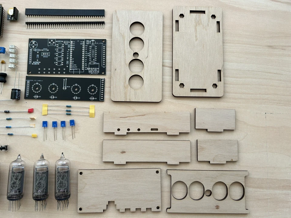 KIT COMPLETO Reloj Nixie IN-14 Formato 12H o 24H (Con tubos) Hágalo usted mismo Foto 3 de 4