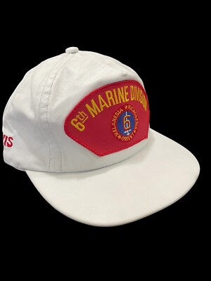 6th Marine Division Melanesia Micronesia White  Orient Hat Cap US Marine