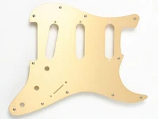 Kit, Fender Pickguard, Gold Anodized, Aged White Accessory Kit, Stainless