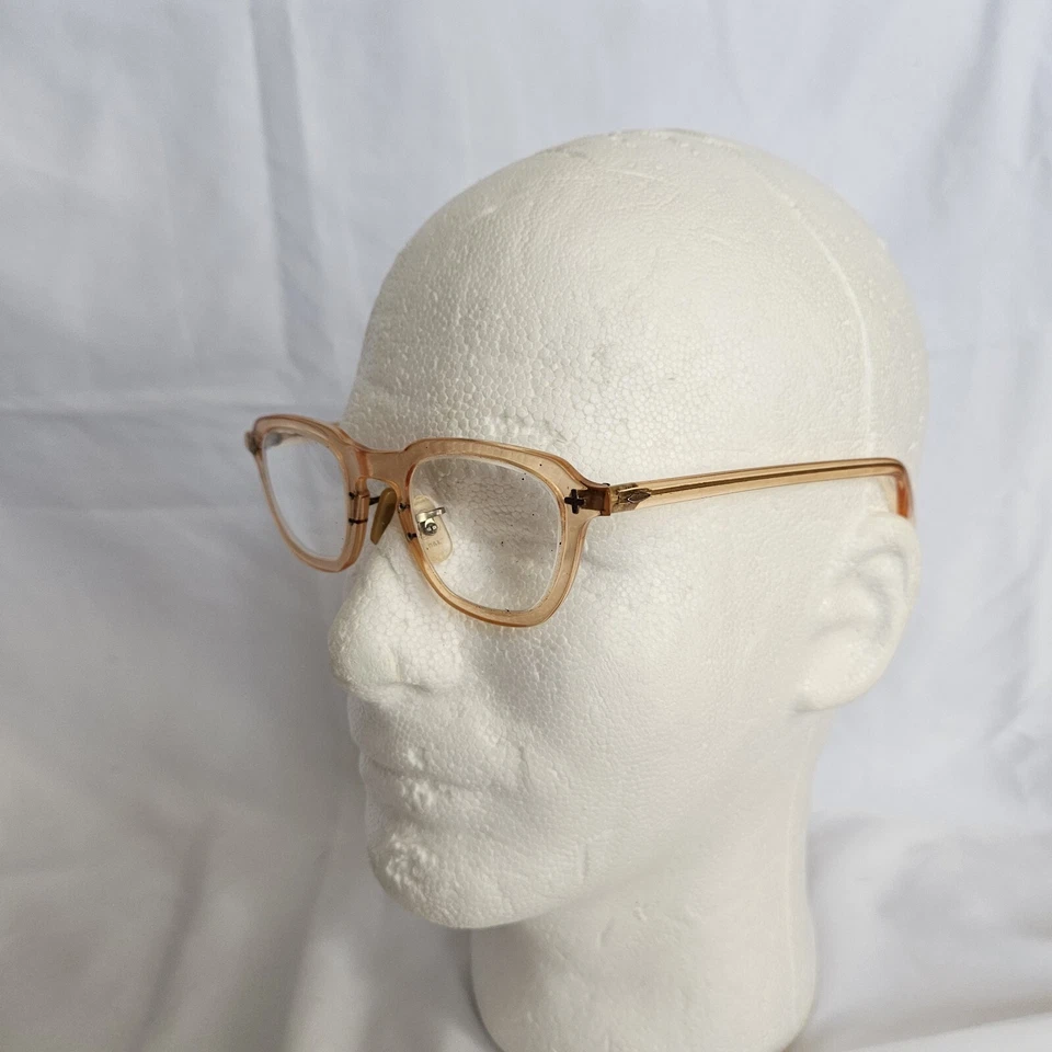 Marcos de gafas de seguridad vintage Bausch and Lomb translúcidos melocotón/carne 44[]24 Foto 4 de 4