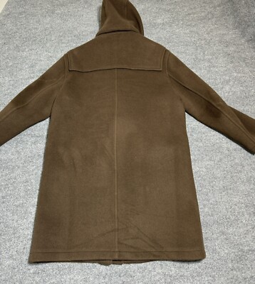 Brooks Brothers Wool Winter Duffle Toggle Coat Hooded Flannel
