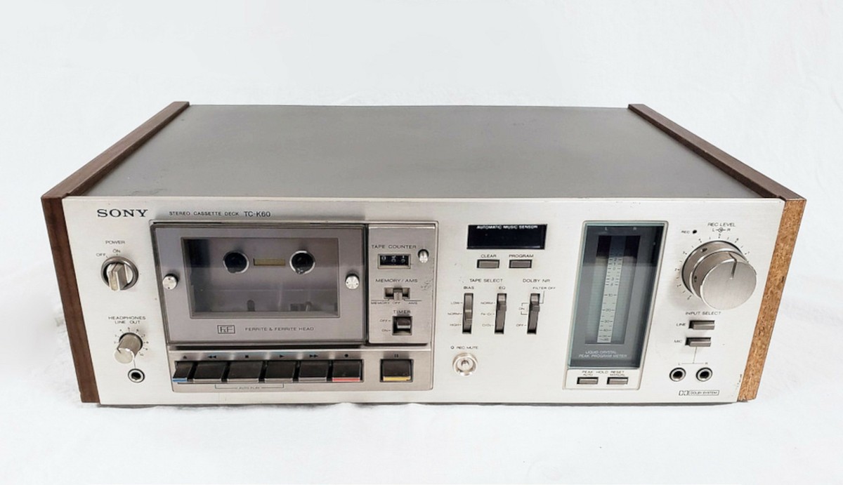 FOR PARTS Vintage Sony TC-K60 Stereo Cassette Deck Tape FOR PARTS Vintage Sony TC-K60 Stereo Cassette Deck Tape