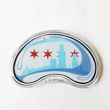 Cre8Travel Chicago Cloud Gate (The Bean) Acrylic Magnet Travel Souvenir