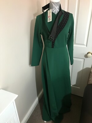 Modanisa Semra Aydin Green Coat Suit EU 40 UK 12