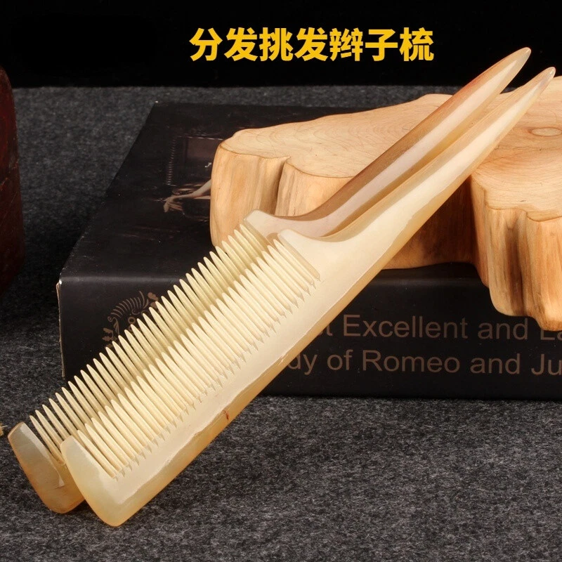 Peine de cola de rata estilo profesional cuerno de carnero pasador cola peine separación peinado Foto 2 de 4