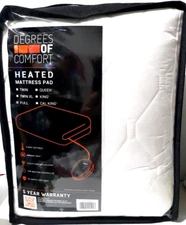 Degrees of Comfort Full/Double Size Heated Mattress Pad New in Original Package