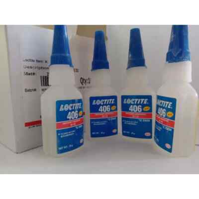 10x  406 Industrial Instant Adhesives Super Glue 20g / Bottle Exp: 07/2027 Boxed