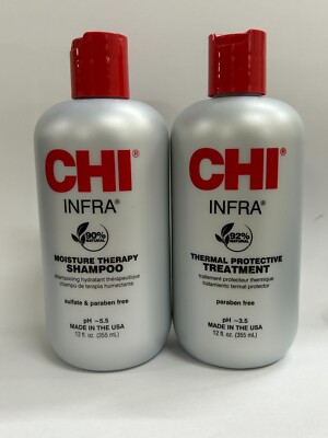 CHI Hair Care - Infra Shampoo Paired with Infra Treatment in 12 oz each