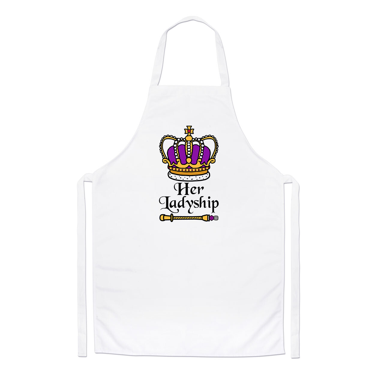 Her Ladyship Crown Chefs Apron Coronation King Charles Funny Mum Gift Cooking