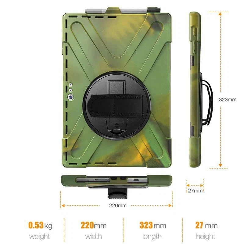 Tablet Shockproof Protective Case Cover For Microsoft Surface Pro 4 5 6 7 12.3 - Image 4 of 4