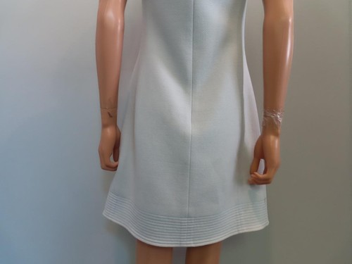Christian Dior Pale Blue Crepe Sleeveless Sheath Dress F 42/US 10-Measures US 6 - Picture 11 of 12