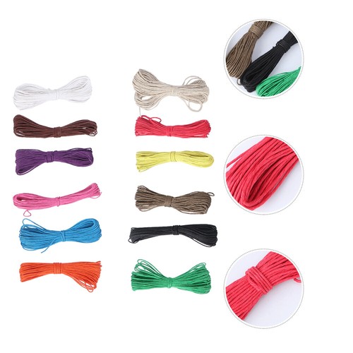 12 Colors Colored Twine Handmade Bracelets String Craft Cord Cotton 1mm
