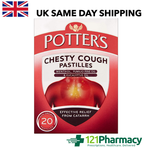 Potter's CHESTY Cough Pastilles 20 Relieves Catarrh Cough & Colds