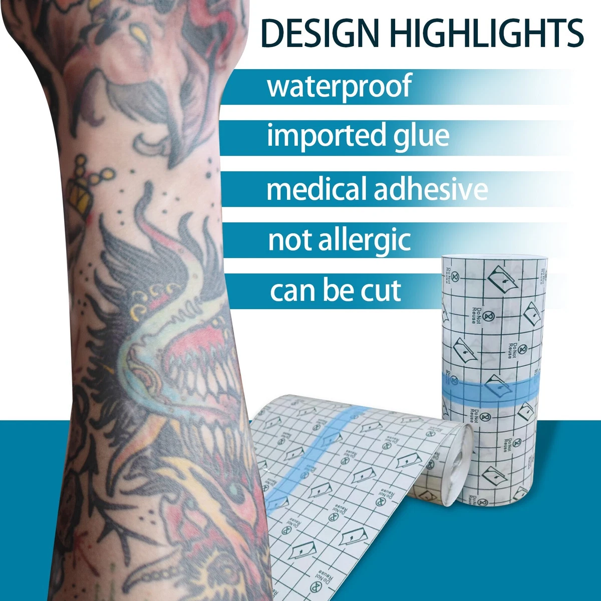 Tattoo Aftercare Waterproof Bandage Transparent Film Dressing Skin Healing