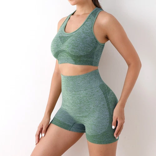 Women Push Up Scrunch Gym Shorts Wear Butt Lift Workout Fitness Yoga Bra Set New - Picture 2 of 32