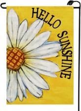 Summer Hello Sunshine Garden Flag 12x18 Inch Double Sided Floral multicolor