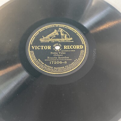 1912 CLASSICAL - Rosario Bourdon 78 rpm VICTOR 17206 Petite Valse violin E+