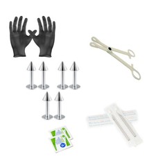12 Pcs Labret Lip Monroe Piercing Kit - 14g Labret Lip Monroe, Needles  More