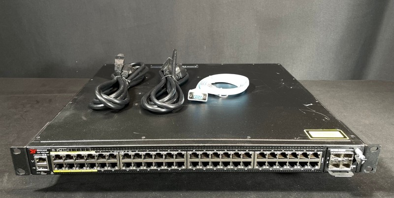 Brocade ICX7450-48P-STK-E 48-port 1 GbE  PoE+  2×40 GbE QSFP+ -Same Day Shipping
