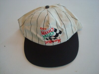 MELOOW YELLOW NASCAR STRIPES   SNAPBACK  DEADSTOCK HAT CAP VINTAGE P4