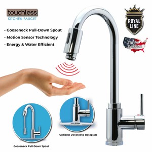 Touchless Automatic Kitchen Faucet Motion Sensor Pull Down Single