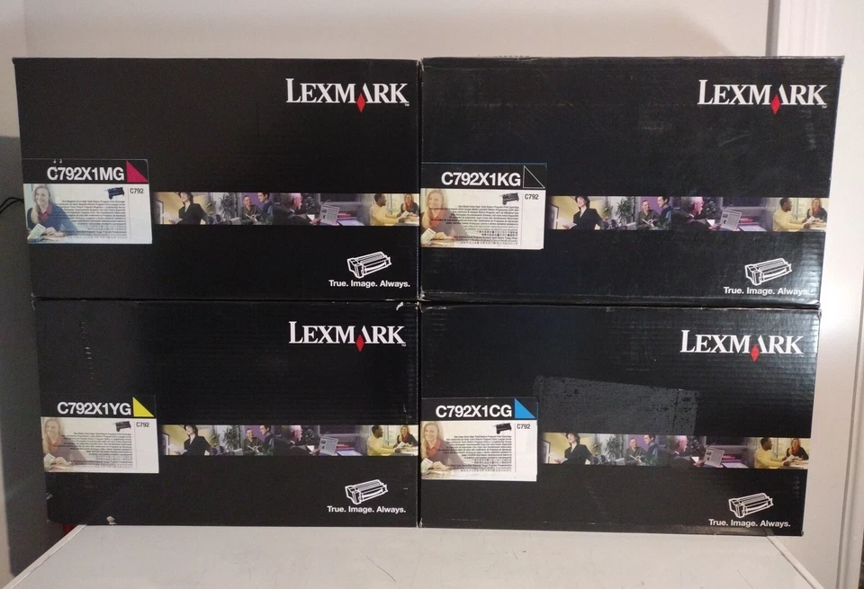 4pack LEXMARK C792X1KG C792X1CG C792X1MG C792X1YG Set For C792 & X792 New Sealed - Image 2 of 4
