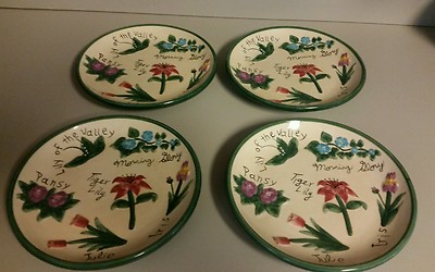 Set of 4 Save The Children Centrum Luncheon Floral Plates