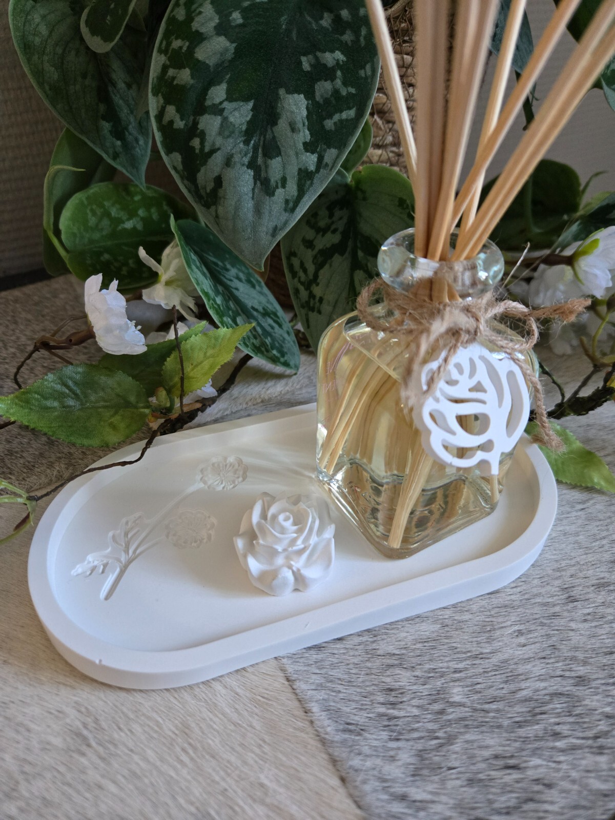 Diffuseur de parfum pour la maison en verre blanc de 200 ml série Lin - 3