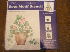 Plaid Stencil Decor Spot Motif Stencil BERRIES IVY 2 Sheets 7 3/8" Sq NIP