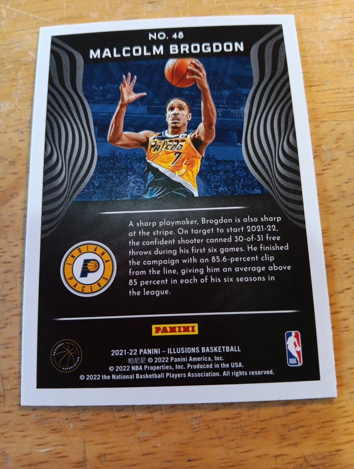 MALCOLM BROGDON 2020-21 Panini Illusions #136 Teal /75 Indiana Pacers - Image 2 of 2