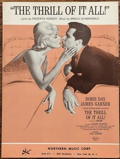 1963 film THE THRILL OF IT ALL sheet music DORIS DAY and JAMES GARNER