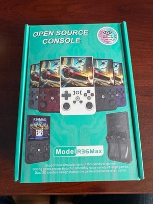 R36Max Open Source Retro Handheld Video Game Console 4.0-inch Screen Purple