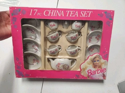 Vintage Barbie 17 Piece China Tea Set - NRFB