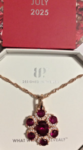 Authentic Bomb Party Ruby Bliss Lab Ruby Rose Gold Plated Necklace NK48929 July 2025