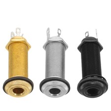  3pcs Output Guitar Jack, Guitar Pickup Output Jack Endpin, 6.35/6.5mm Audio