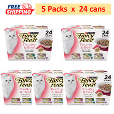 5 packs - Fancy Feast  All Life Stages Cat Wet Food - Variety Pack, 3 OZ