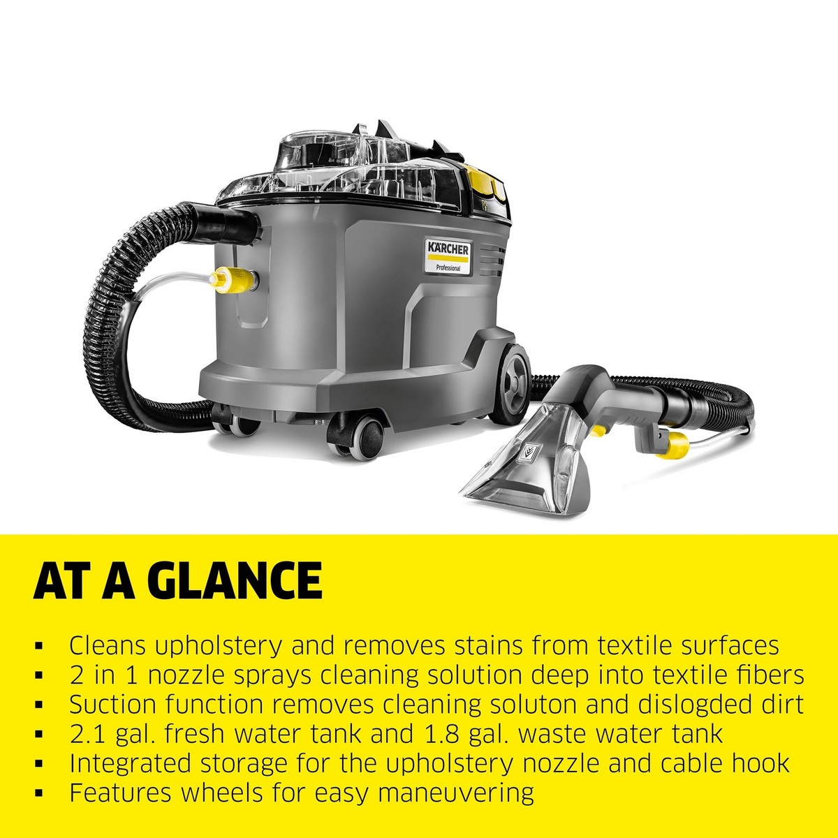 Kärcher Puzzi 8/1 C Commercial Carpet Extractor 12.5 PSI - Spot