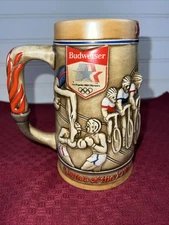 Vintage 1984 Los Angeles Olympics Budweiser Beer Stein Mug Anheuser Busch