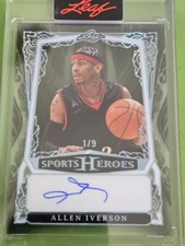 🏀2025 Leaf Sports Heroes Allen Iverson Autograph #1/9🏀