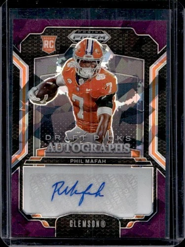 2025 Panini Prizm Draft Picks Phil Mafah Auto RC Purple Ice Rookie #/199 Tigers