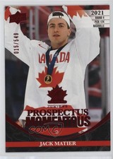 2023 Team Canada Juniors Prospectus Momentous Electric Red /549 Jack Matier b3q