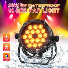 18 x15W Waterproof RGBWA UV LED Par Stage Lighting DMX DJ Par Can Wash Light