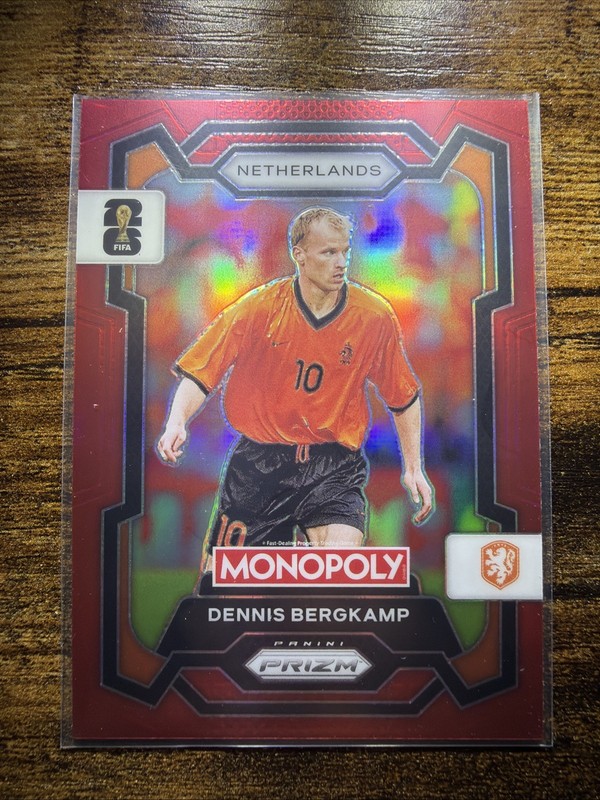 Panini 2026 Prizm Monopoly FIFA World Cup Dennis Bergkamp #74 Netherlands Soccer